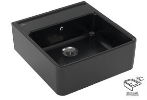 Zlewozmywak JEDNOKOMOROWY MAN. pure black PREMIUMLINE
