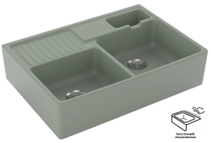 Zlewozmywak DWUKOMOROWY MAN. morning green PREMIUMLINE