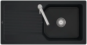 Zlewozmywak LINARA 60 MAN. pure black PREMIUMLINE